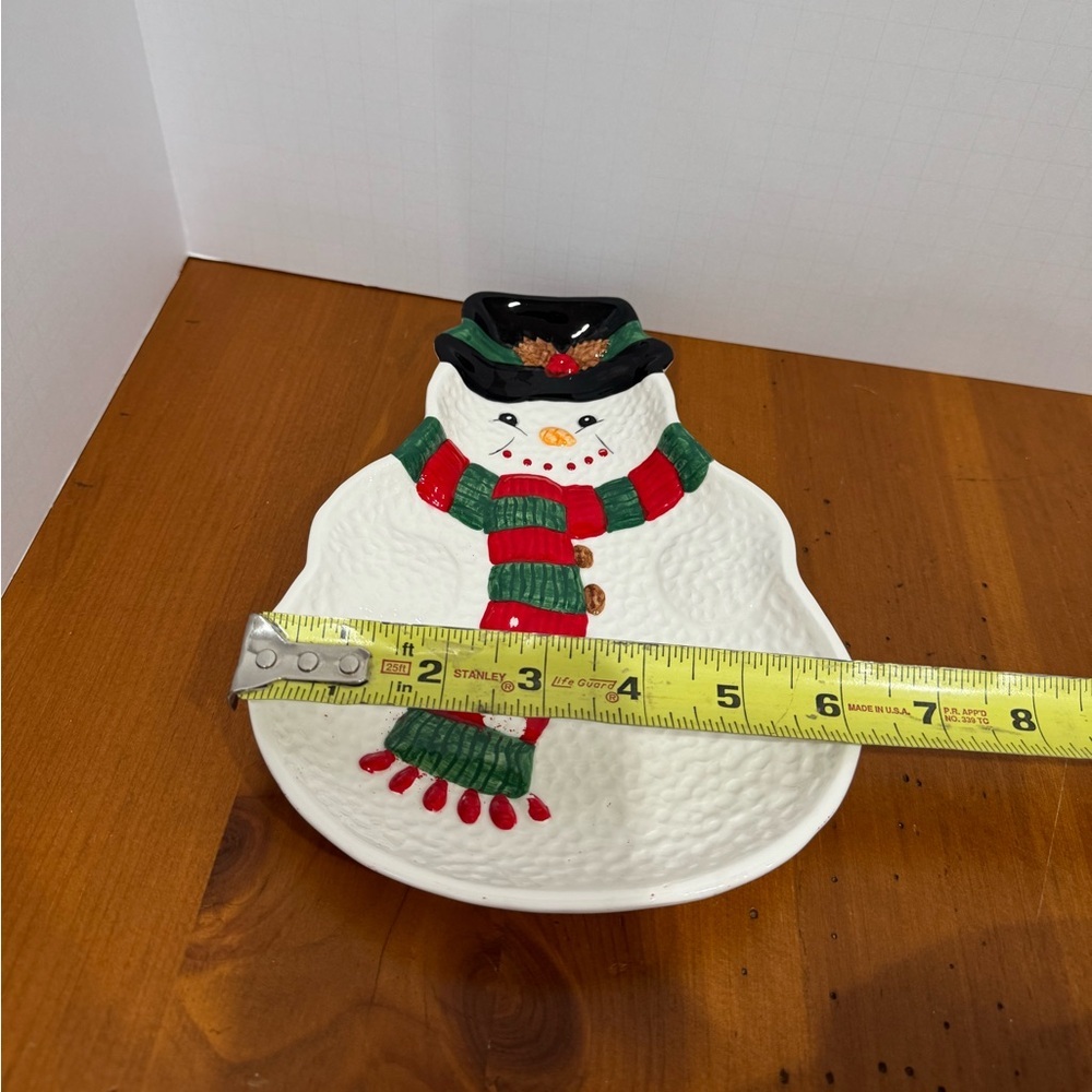 The Cellar Macys vintage dish and cream and sugar dishes snowman 1996 - Picture 6 of 14
